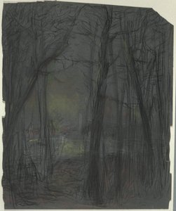 Cena da floresta de John Ferguson Weir