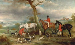 Thomas Wilkinson, M.F.H., com os Hurworth Foxhounds