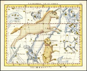 1776 - John Flamsteed - La Licorne, Le Gd. Chien (Monoceros e Canis Major)