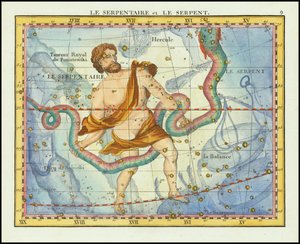 1776 - John Flamsteed - A Serpente e a Serpentina (Ophiucus  Serpens)