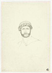 Busto de homem barbudo de John Flaxman