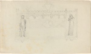 Projeto para o Monumento Simcoe, Catedral de Exeter de John Flaxman