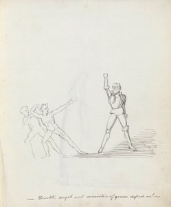 Aldeia. anjos e ministros da graça nos defendem !, 1783 (caneta, tinta e papel) de John Flaxman