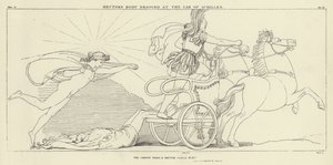 O corpo de Hector arrastou o carro de Aquiles de John Flaxman