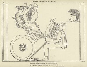 Homer invocando a musa de John Flaxman