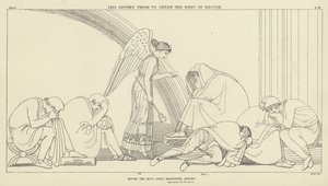 Íris aconselha Príamo a obter o corpo de Hector de John Flaxman