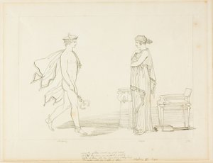 Mercúrio e Calipso de John Flaxman