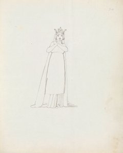 Sra. Siddons como Constance, 1783 (caneta, tinta e papel) de John Flaxman
