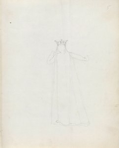 Sra. Siddons como Constance, 1783 (caneta, tinta e papel) de John Flaxman