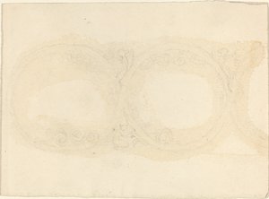 Design de borda ornamental com figuras femininas aladas de John Flaxman