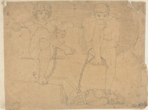 Otus e Ephialtes mantendo Marte em cativeiro de John Flaxman