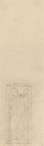 Alívio com Duas Figuras Encapuzadas de John Flaxman