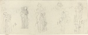 Folha de Estudos [reto e verso] de John Flaxman