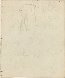Folha de Estudos [reto e verso] de John Flaxman