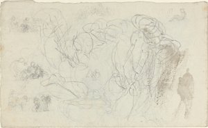 Folha de Estudos [reto e verso] de John Flaxman