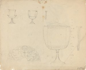Folha de Estudos [reto e verso] de John Flaxman