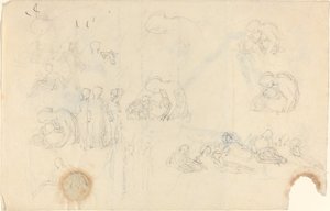 Folha de Estudos [reto e verso] de John Flaxman