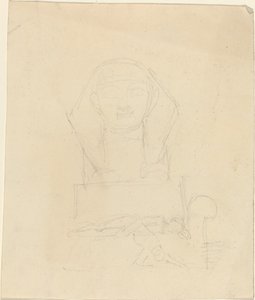 Esfinge com figuras reclinadas em primeiro plano de John Flaxman