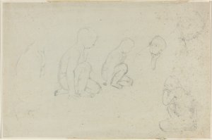 Estudos de um menino ajoelhado de John Flaxman
