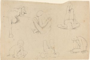 Estudos de uma Figura Masculina de John Flaxman