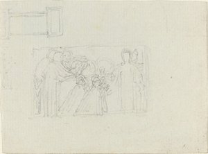 Estudo para Monumento a um Clérigo [reto e verso] de John Flaxman