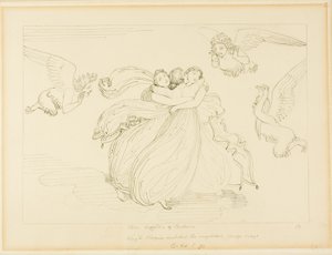 As Harpias e as Filhas de Pandarus de John Flaxman