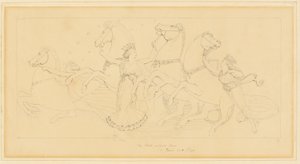 As horas a tirar os cavalos do carro da Juno de John Flaxman