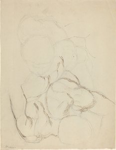 Dois nus masculinos vistos de cima de John Flaxman