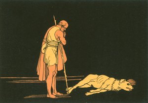Ulisses e seu cachorro de John Flaxman
