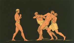 Ulisses se preparando para lutar com Irus de John Flaxman