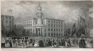 The New Coal Exchange, Thames Street, na cerimônia de abertura em 1849