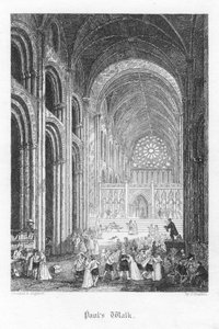 Cena de Old St Pauls por William Harrison Ainsworth, 1855 de John Franklin