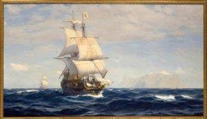 John Fraser: Magalhães no estreito - pintura