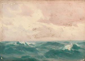 Paisagem marítima, c.1900 (óleo sobre tela) de John Fraser