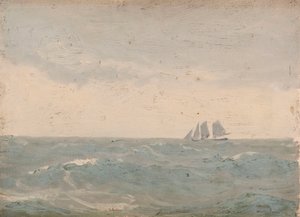Paisagem marítima, c.1900 (óleo sobre tela) de John Fraser