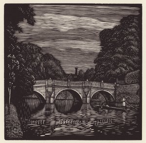 Cambridge: Clare Bridge (xilogravura) de John Frederick Greenwood