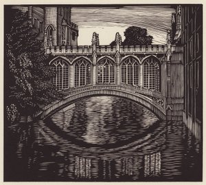 Cambridge: "A Ponte dos Suspiros" (xilogravura) de John Frederick Greenwood
