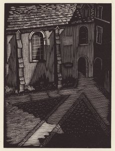 Cambridge: Trinity Hall (xilogravura) de John Frederick Greenwood