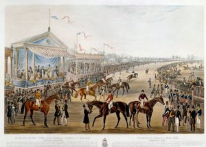 Prix du jockey club a Chantilly em 1841 Impressão de John Frederick Herring (1795-1865)