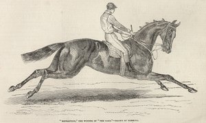 &39;Refraction&39;, o vencedor de &39;The Oaks&39;, de &39;The Illustrated London News&39;, 7 de junho de 1845 de John Frederick Herring Senior