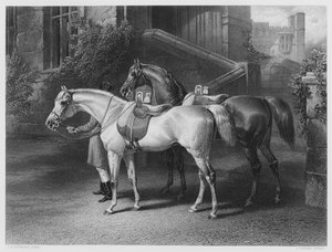 Os Cavalos da Rainha, da foto da Coleção Real (gravura) de John Frederick Jr. Herring