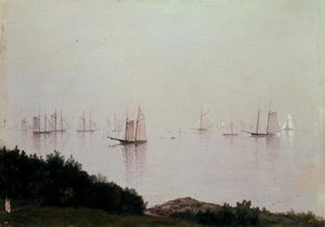 Uma Tarde de Newport (óleo a bordo) de John Frederick Kensett