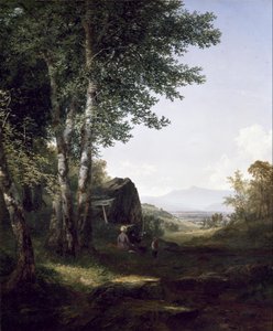 Vista distante do Monte Mansfield, Vermont de John Frederick Kensett