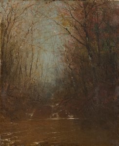 Interior da Floresta com Córrego, ca. 1860-1870. de John Frederick Kensett