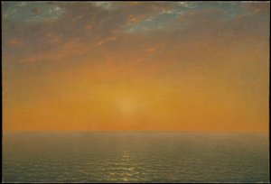 Pôr do sol no mar de John Frederick Kensett