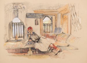 Um Interior Oriental de John Frederick Lewis