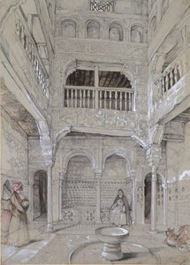 Entrada para os banhos da Alhambra, c1830s de John Frederick Lewis