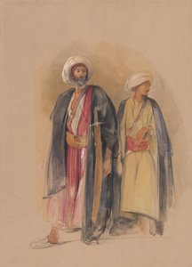 O Xeque Hussein de Gebel Tor e o seu filho de John Frederick Lewis
