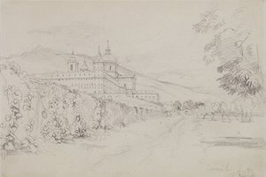 O Escorial, Madri, 1832 (lápis) de John Frederick Lewis
