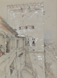 The Torre de Comares, Alhambra, 1835 de John Frederick Lewis